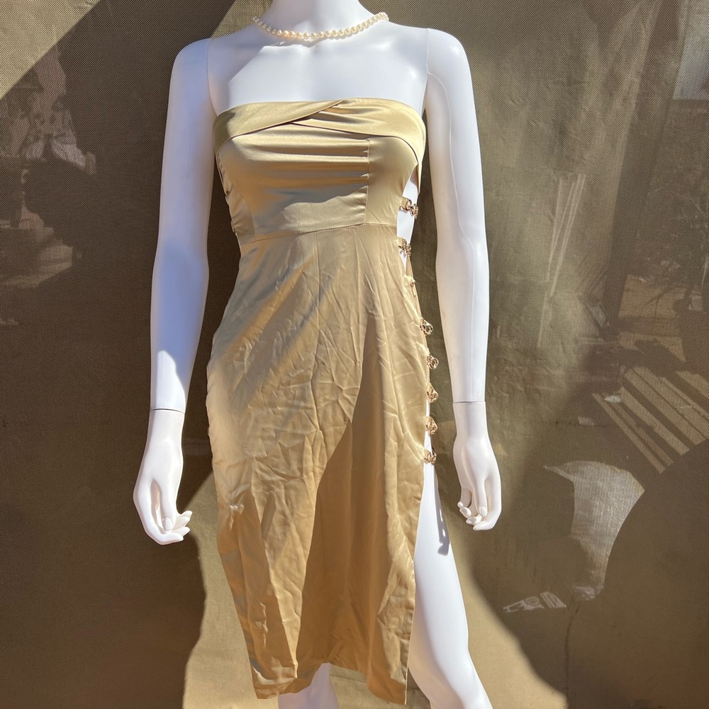 Oh Polly Gold chain dress